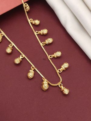 Gold Plated Pendant Drops Simple Chain