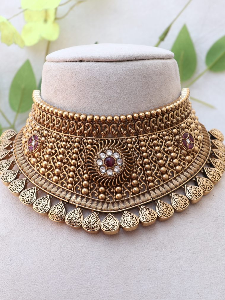 Gold Plated Royal Raja Wadi Choker