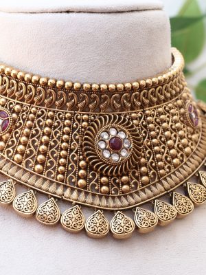 Gold Plated Royal Raja Wadi Choker