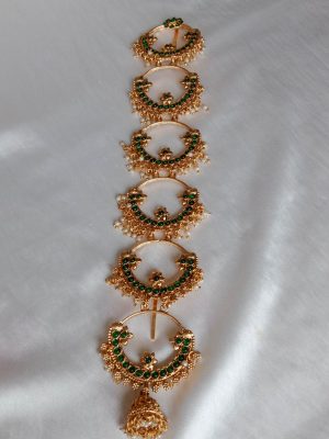 Green Stones Studded Jada Billa