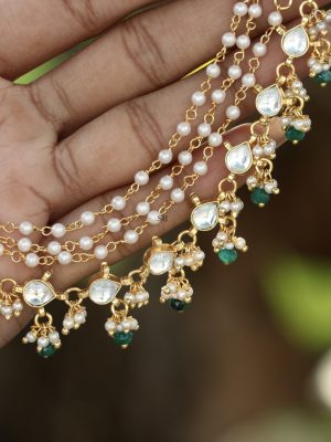 Jadau Kundan Earrings With Mattal