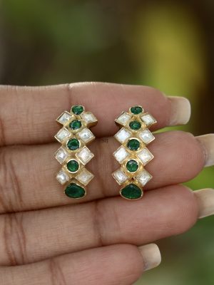 Jadau Kundan Hoop Style Earrings