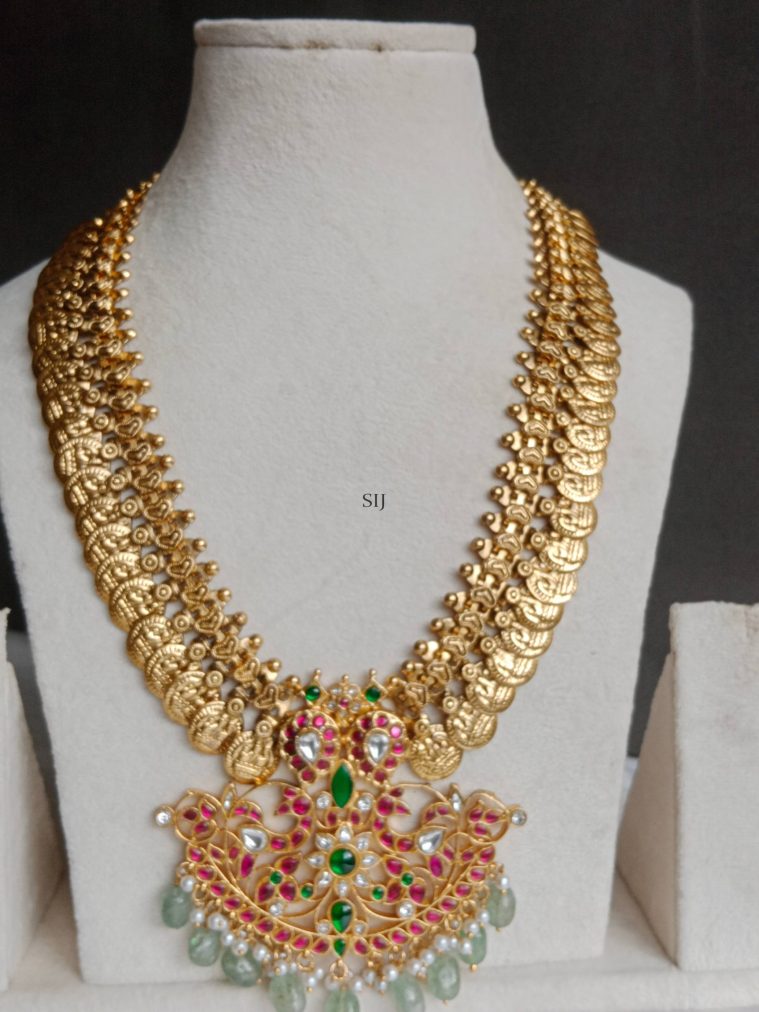 Jadau Kundan Pendant Lakshmi Kasumala Haram