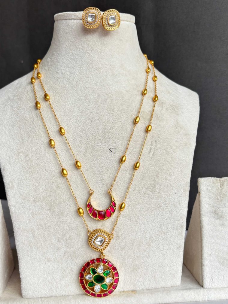 Jadau Kundan Two Layered Chain and Pendant