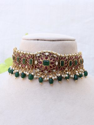 Kemp Stone Emerald Beads Necklace