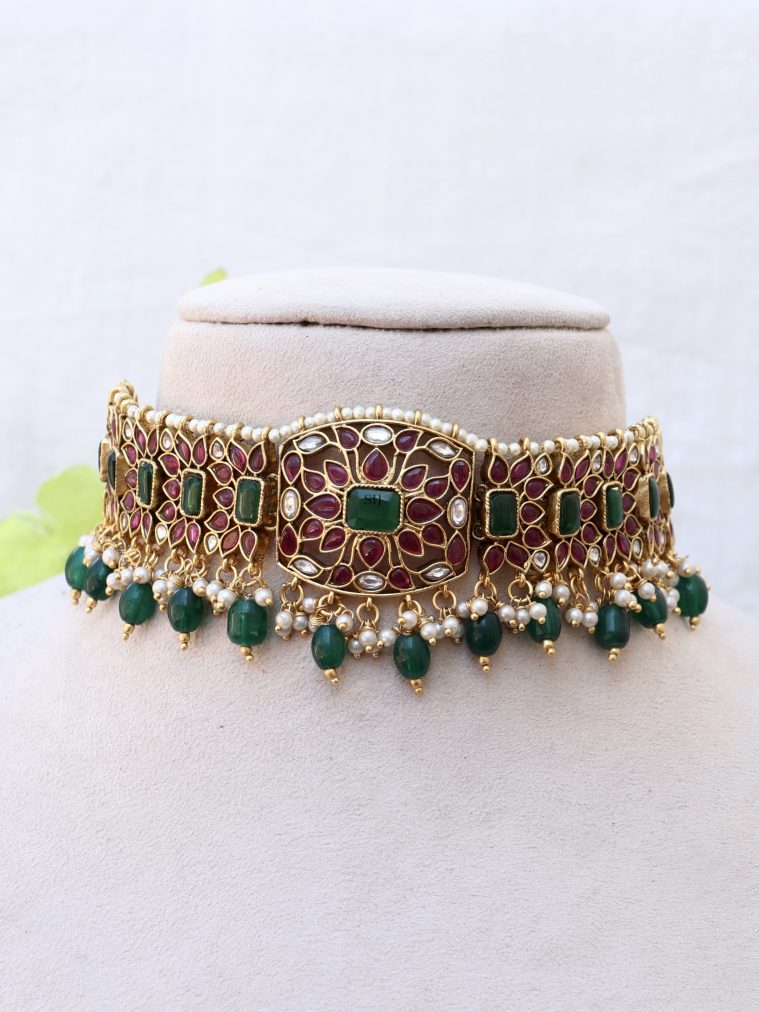 Kemp Stone Emerald Beads Necklace