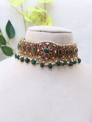 Kemp Stone Emerald Beads Necklace