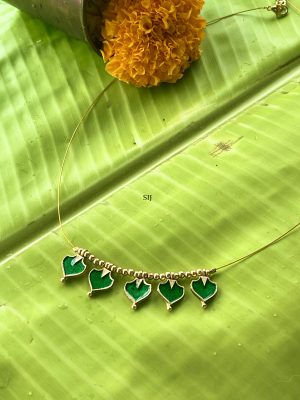 Kerala Style Palakka Design Invisible Necklace