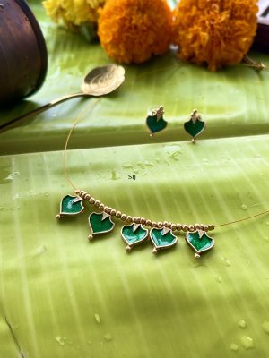 Kerala Style Palakka Design Invisible Necklace
