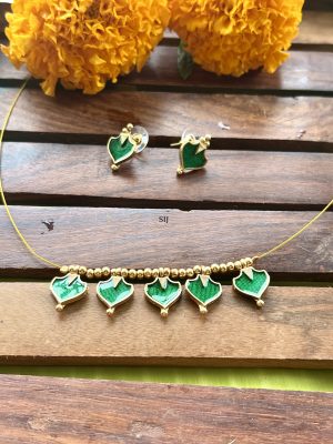 Kerala Style Palakka Design Invisible Necklace