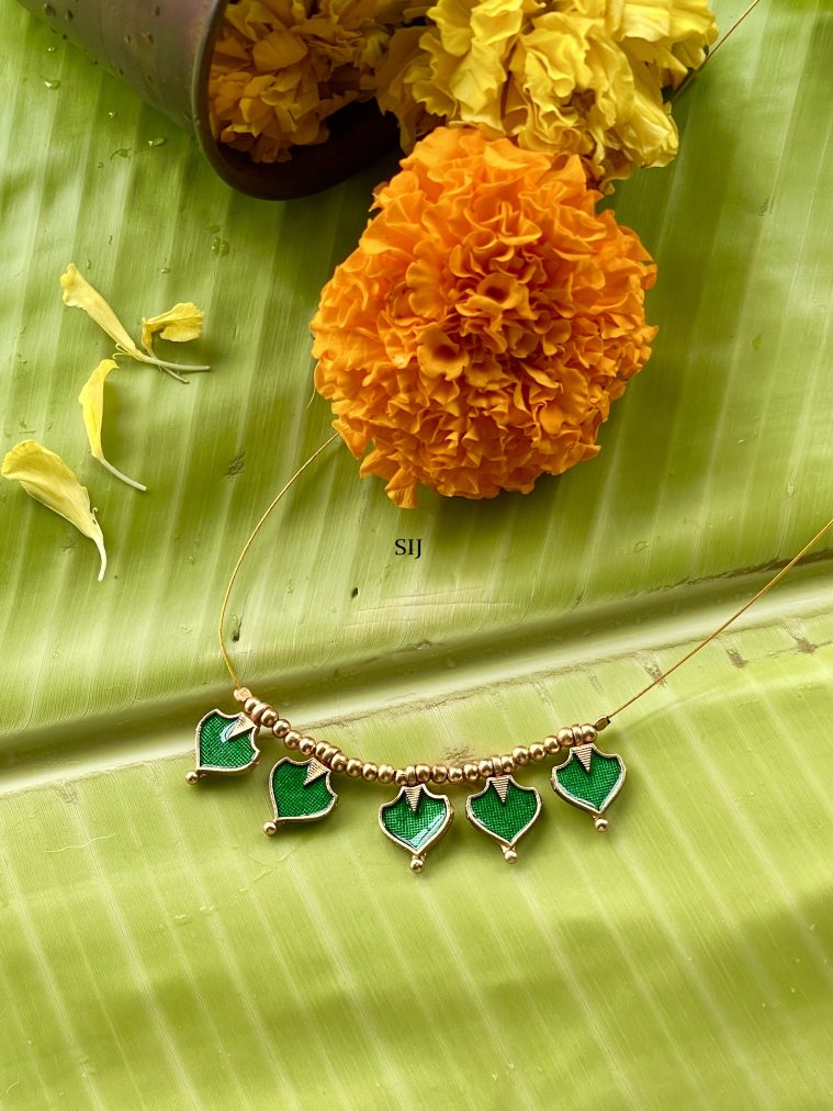 Kerala Style Palakka Design Invisible Necklace