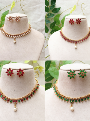 Mango Design Multicolor Stones Necklace
