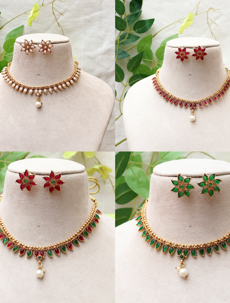 Mango Design Multicolor Stones Necklace