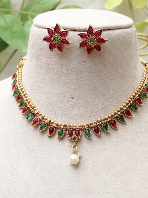 Mango Design Multicolor Stones Necklace