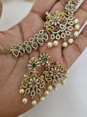 Mango Design Multistones Necklace Set