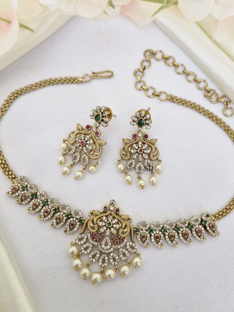 Mango Design Multistones Necklace Set