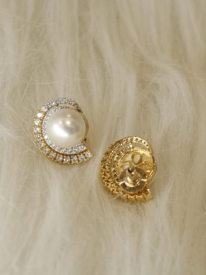 Pearl AD Stones Ear Studs