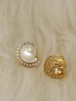 Pearl AD Stones Ear Studs