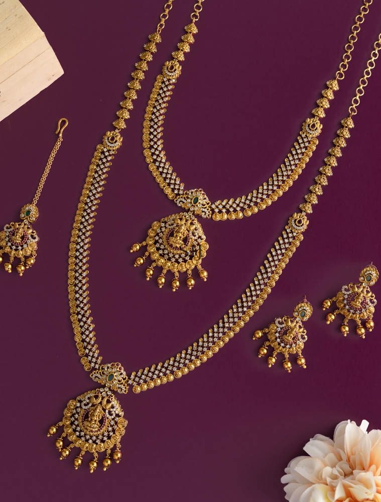 Semi Bridal AD Lakshmi Combo Set