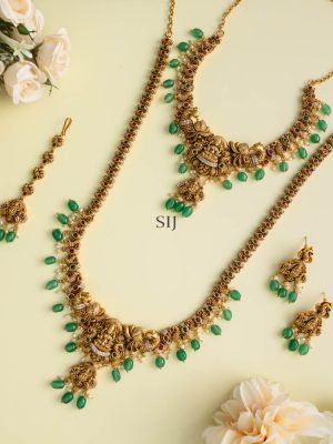 Semi Bridal Antique Nakshi Lakshmi Combo Set