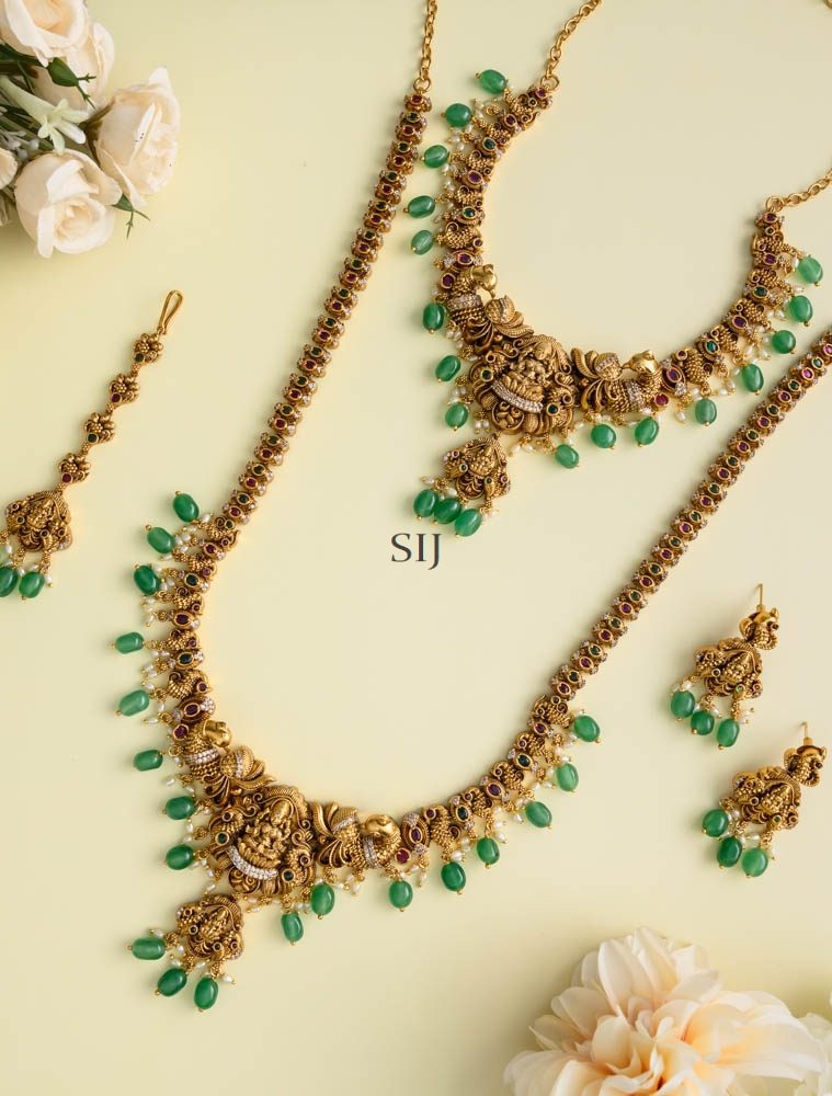 Semi Bridal Antique Nakshi Lakshmi Combo Set