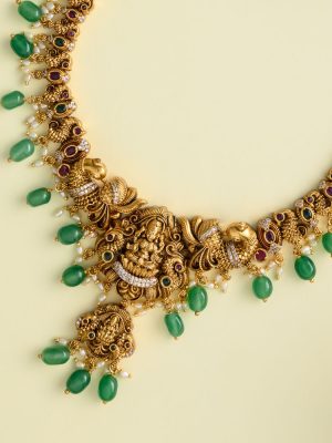 Semi Bridal Antique Nakshi Lakshmi Combo Set