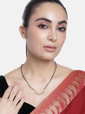 Set Of 2 Gold Finish American Diamond Mangalsutra Combo