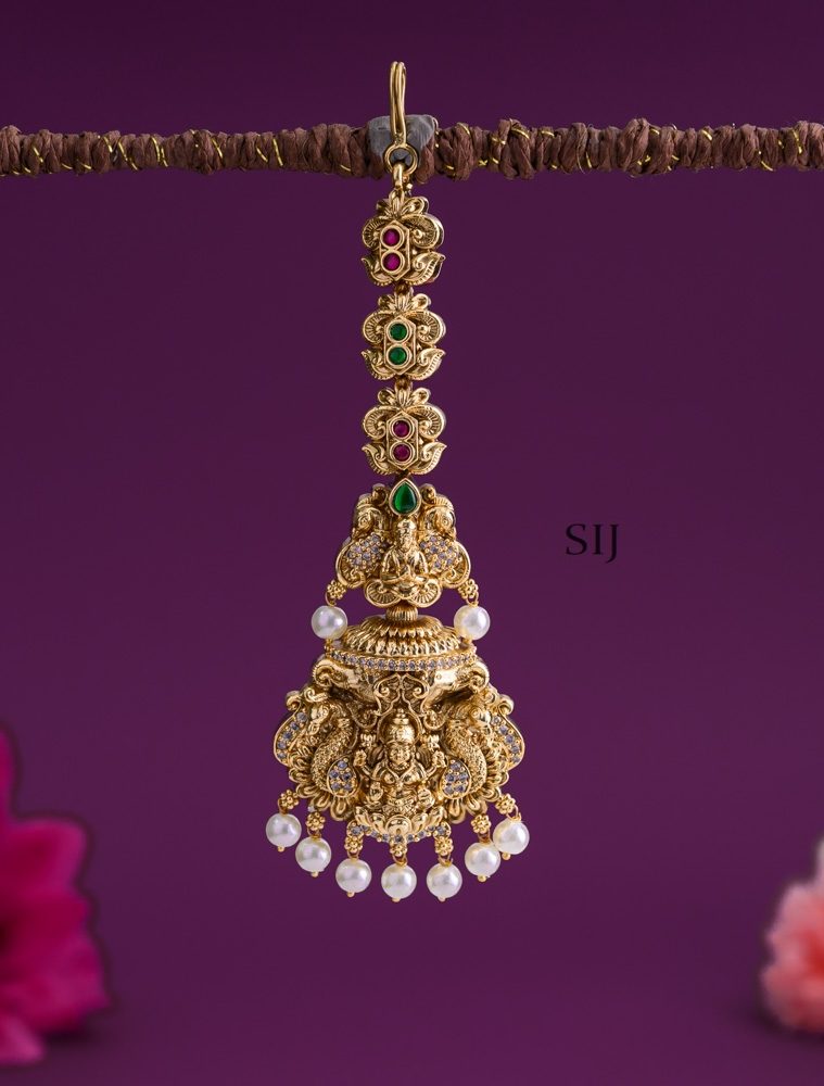 Temple Dual Lakshmi Motif Tikka