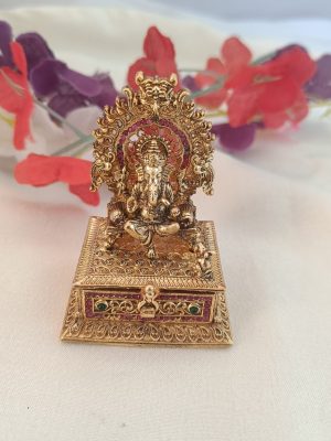 Temple Ganapathy Motif Kumkum Box