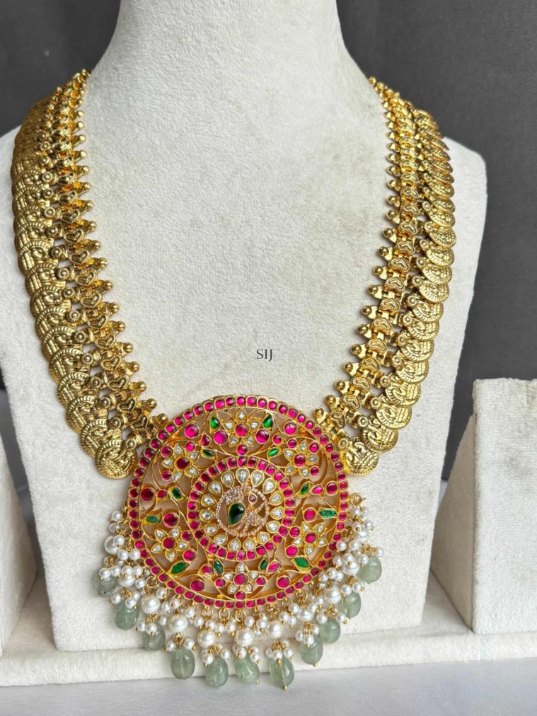 Traditional Jadau Kundan Pendant Kasumala Haram