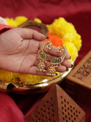 Stone Earcuff Jhumkas VARIE01116
