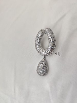 Silver Finish Earrings AKSIE00012