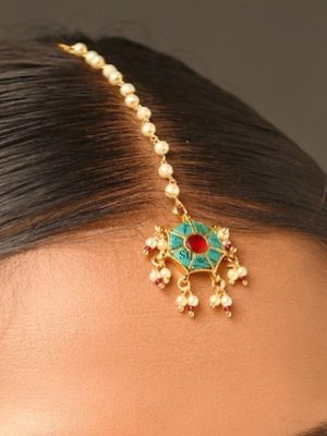 Pearl Paachi Kundan Maang Tikka ABDITK01974