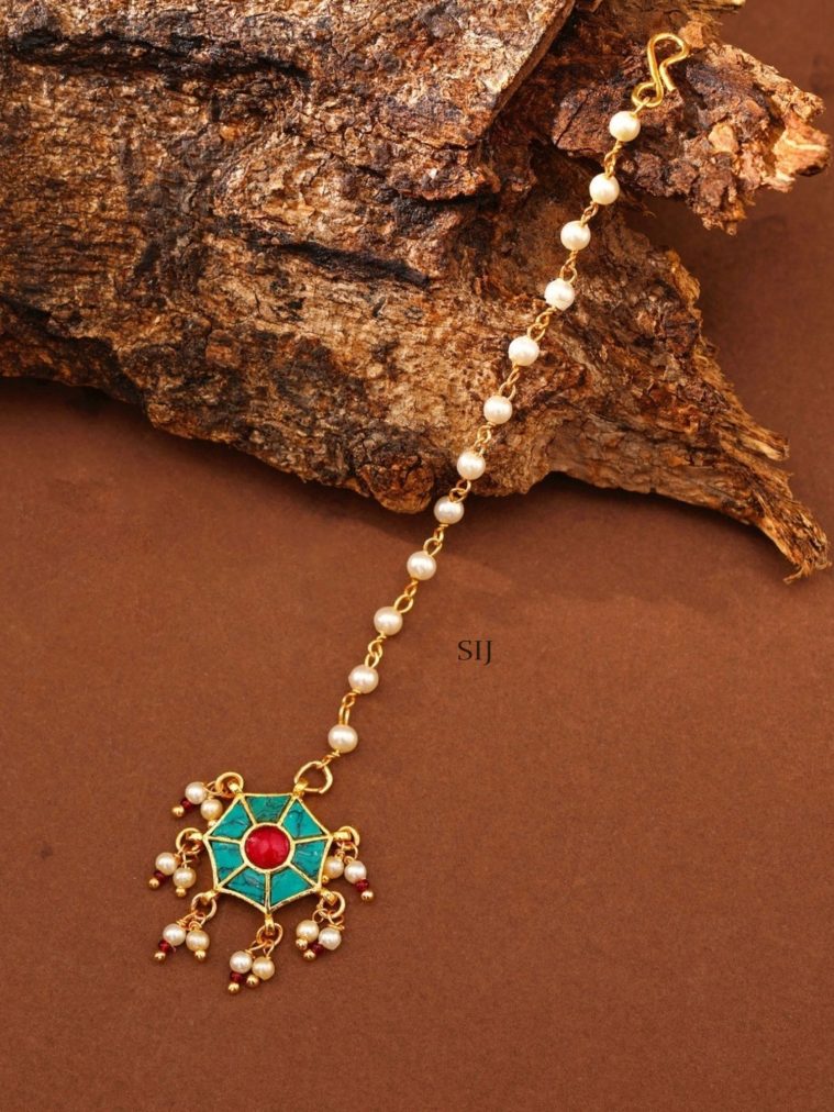 Pearl Paachi Kundan Maang Tikka ABDITK01974
