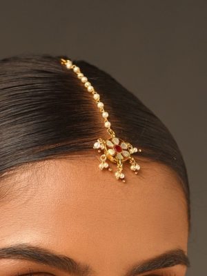 Pearl Paachi Kundan Maang Tikka ABDITK01975