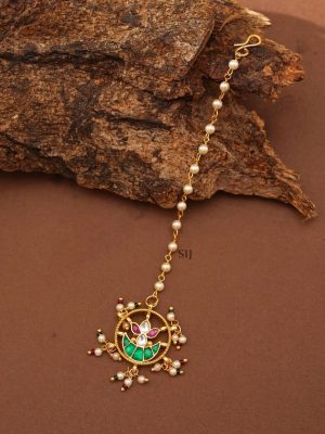 Pearl Paachi Kundan Maang Tikka ABDITK01976