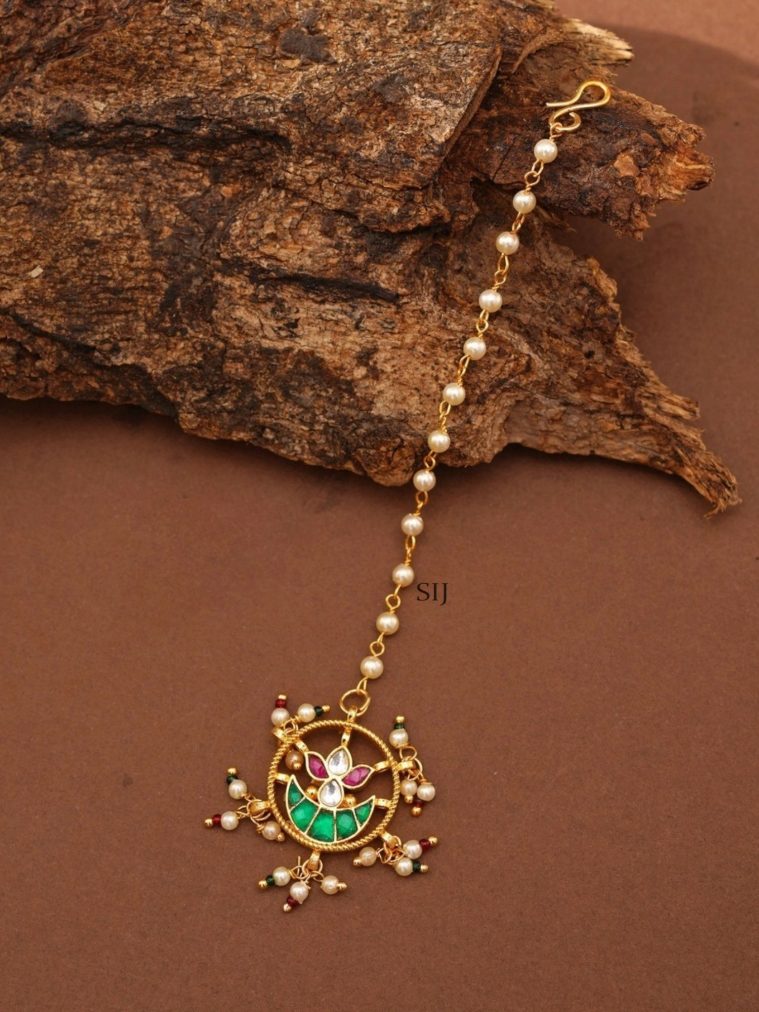 Pearl Paachi Kundan Maang Tikka ABDITK01976