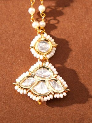 Pearl Kundan Maang Tikka ABDITK01978