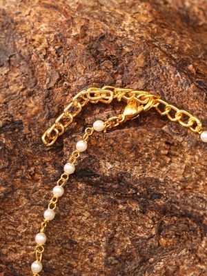 Pearl Kundan Hand Pocha Bracelet ABDIB01984