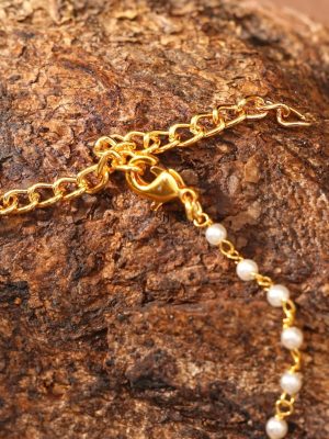 Pearl Kundan Hand Pocha Bracelet ABDIB01985
