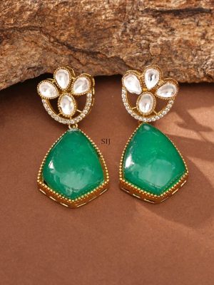 Green Polki Diamond Necklace ABDIN01989