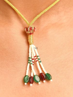 Green Polki Diamond Necklace ABDIN01989