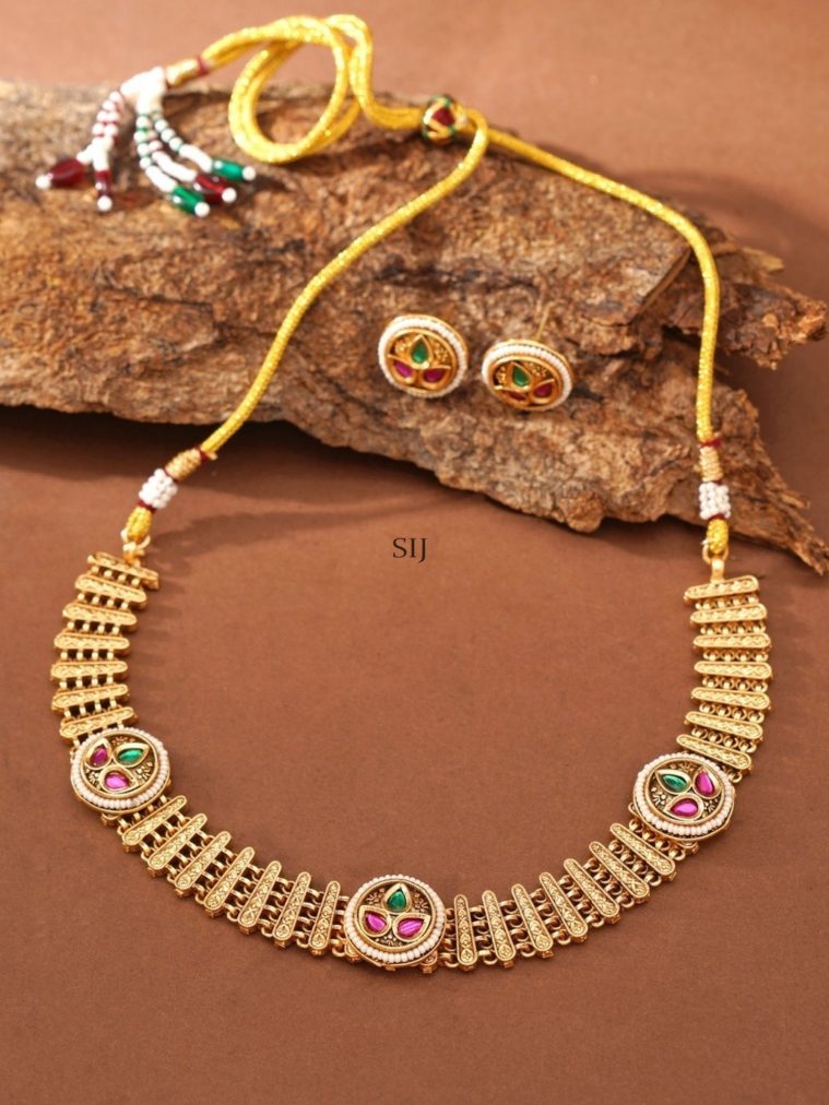Antique AD Stone Necklace Set ABDIN01991