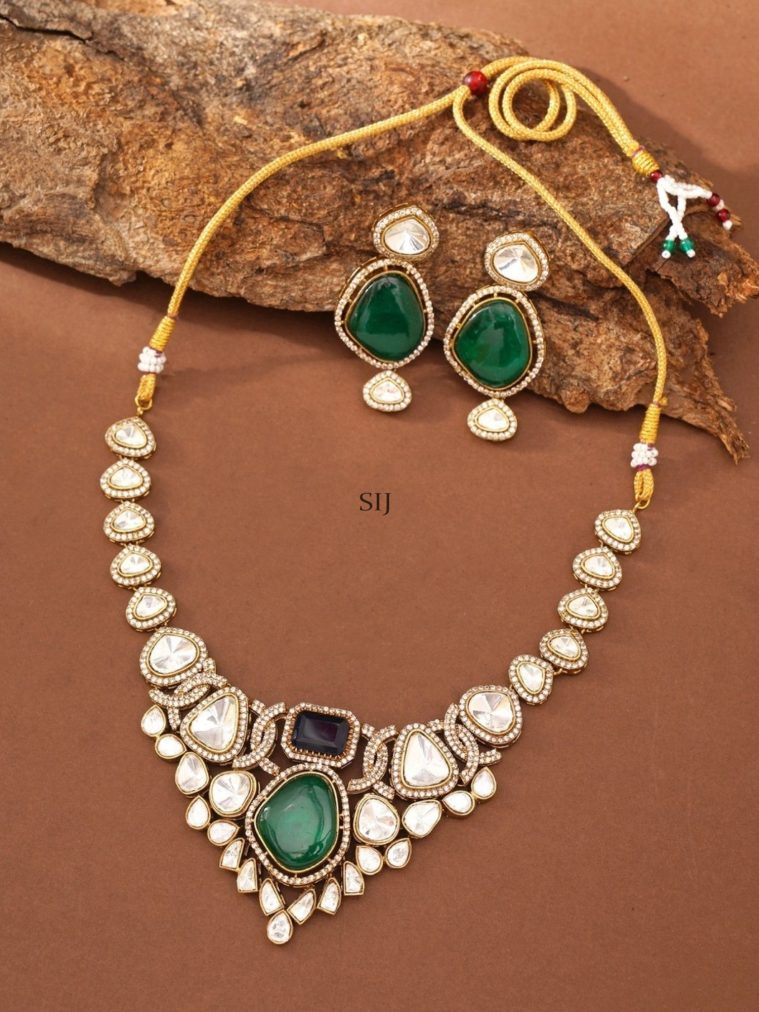 Polki Necklace Set ABDIN01994