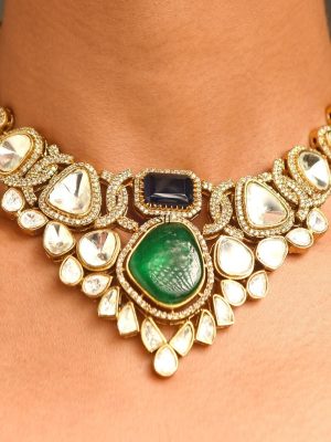 Polki Necklace Set ABDIN01994