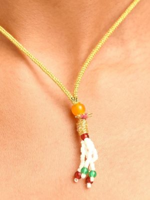Multi Color Stone and Polki Necklace Set ABDIN01995