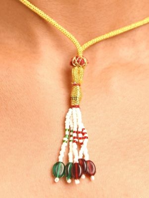 Elephant Faces Polki Necklace Set ABDIN01997
