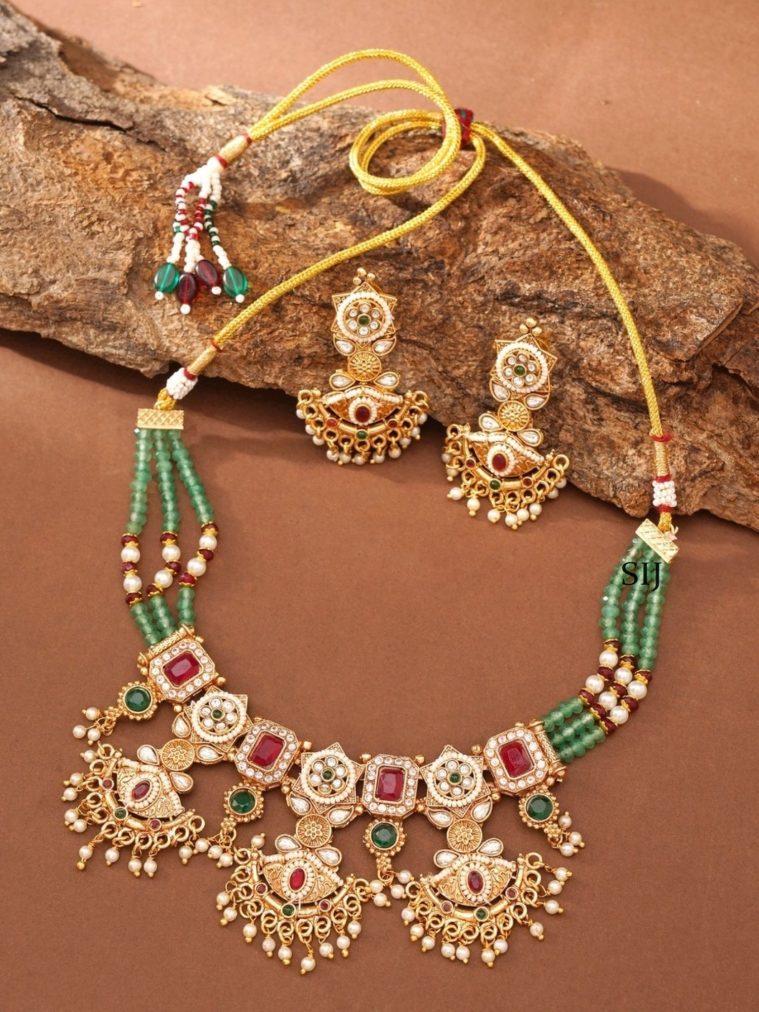 Rajwadi Beads Necklace ABDIN02008