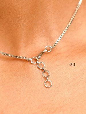 White Stone Silver Necklace ABDIN02010