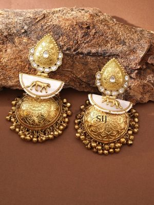 Kundan Antique Jhumkas ABDIE02024
